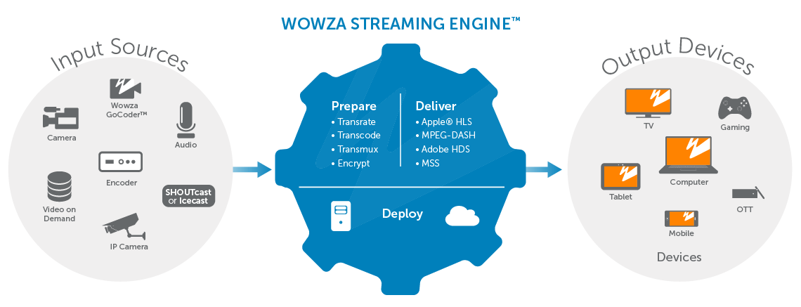 Wowza Streaming Engine Data Diagram & Workflow
